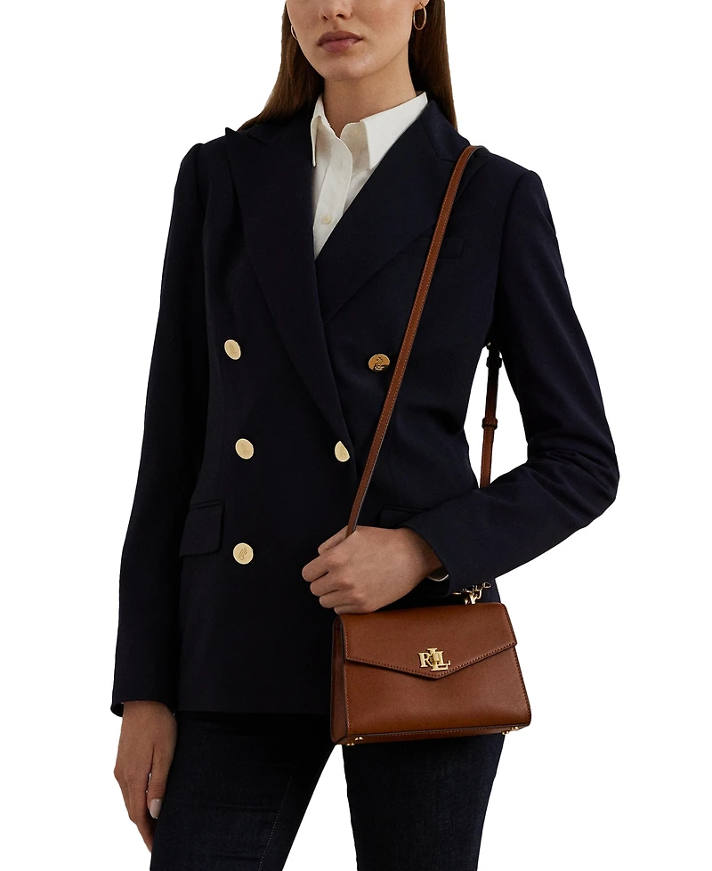 Lauren Ralph Leather Small Farrah Satchel