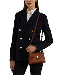 Lauren Ralph Leather Small Farrah Satchel