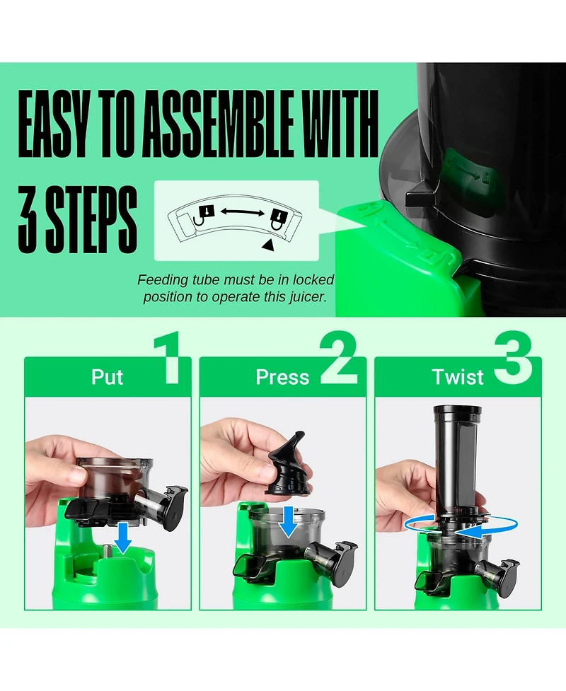 Essential Ginnie Juicer, Compact & Slow, Nutrient Dense