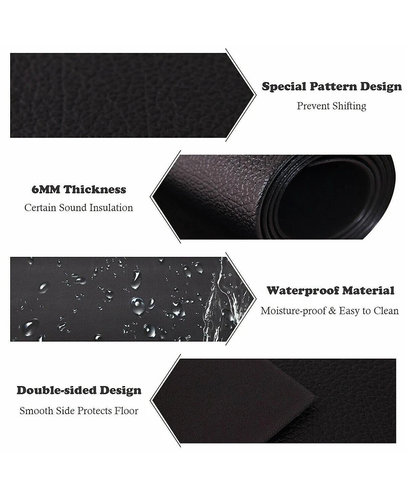 Skonyon 47/59/78 Inch Long Thicken Equipment Mat for Home and Gym Use-78 x 36 x 0.25 inches