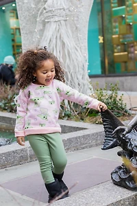 Starwars Girls Star Wars The Mandalorian Fleece Sweatshirt and Leggings Outfit Set to