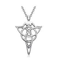 Bling Jewelry Irish Triquetra Large Celtic Ancient Divine Deity Danu Goddess Of Tree Protector Of Land Pendant Necklace Sterling Silver