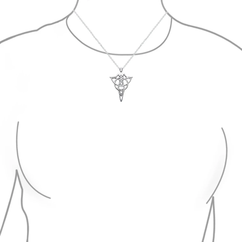 Bling Jewelry Irish Triquetra Large Celtic Ancient Divine Deity Danu Goddess Of Tree Protector Of Land Pendant Necklace Sterling Silver
