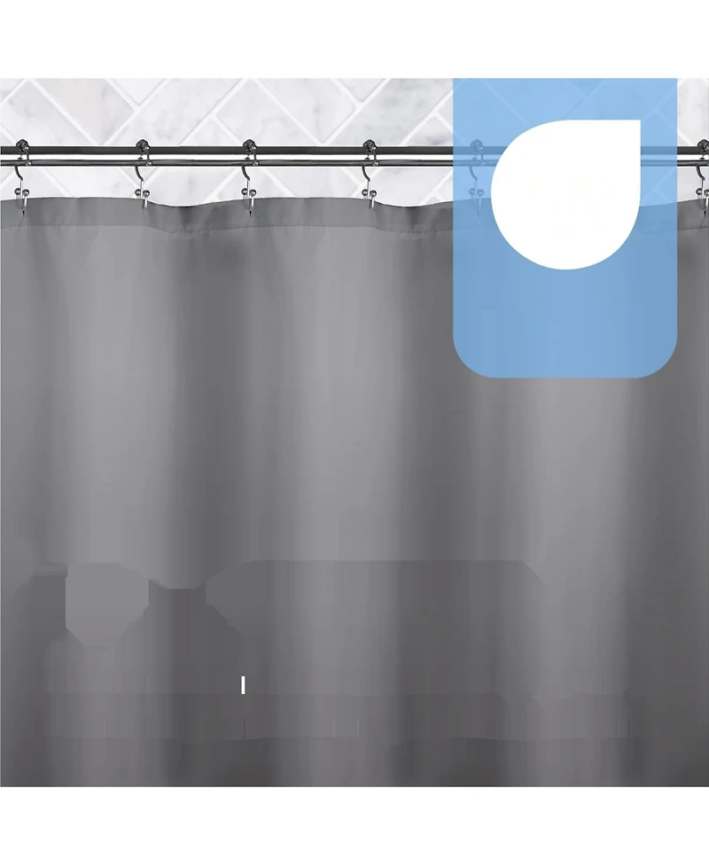72" W x H Heavy Duty Fabric Shower Curtain Washable