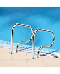 Skonyon Stainless Steel Swimming Pool Hand Rail with Base Plate
