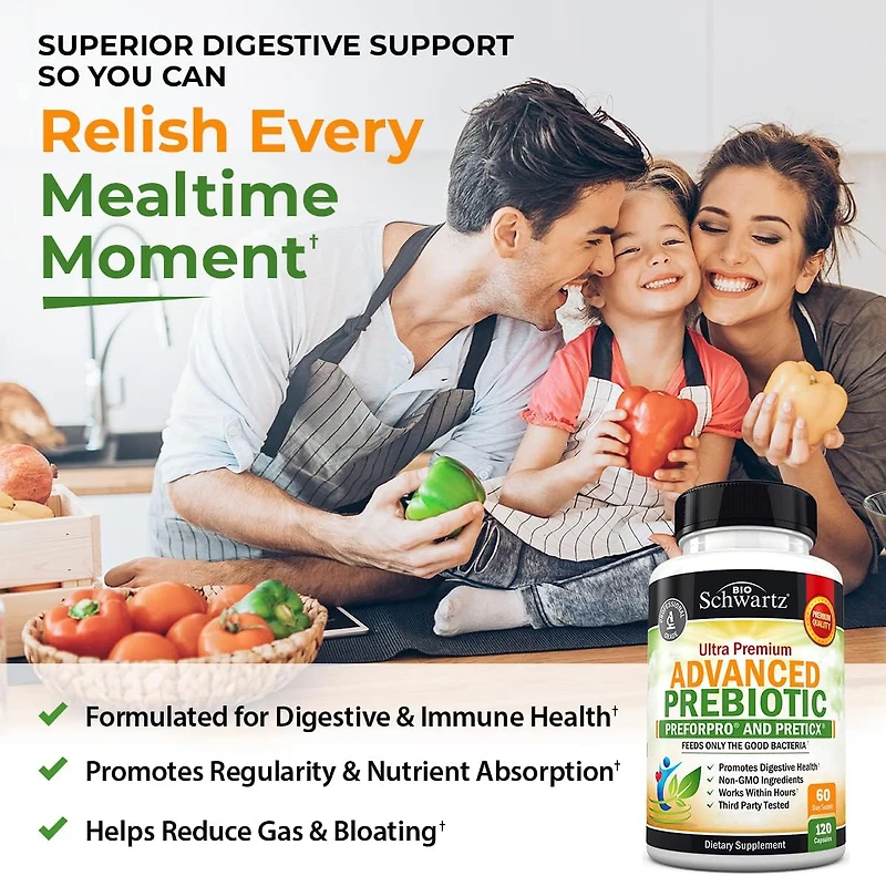 Prebiotics for Advanced Gut Health - Immune System Support