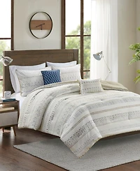 Madison Park Fraser Seersucker 5-Pc. Comforter Set, Full/Queen