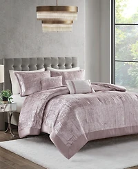Madison Park Lee Crinkle Velvet 5-Pc. Comforter Set, King/California King