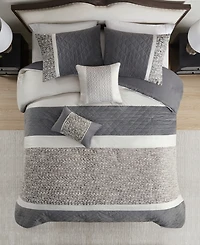 Madison Park Amelia Stripe 5-Pc. Comforter Set, King/California King