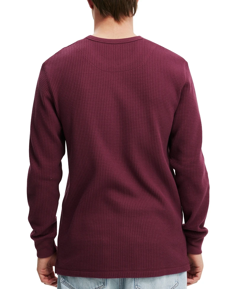 Cotton On Men's Chunky Waffle Long Sleeve T-shirt