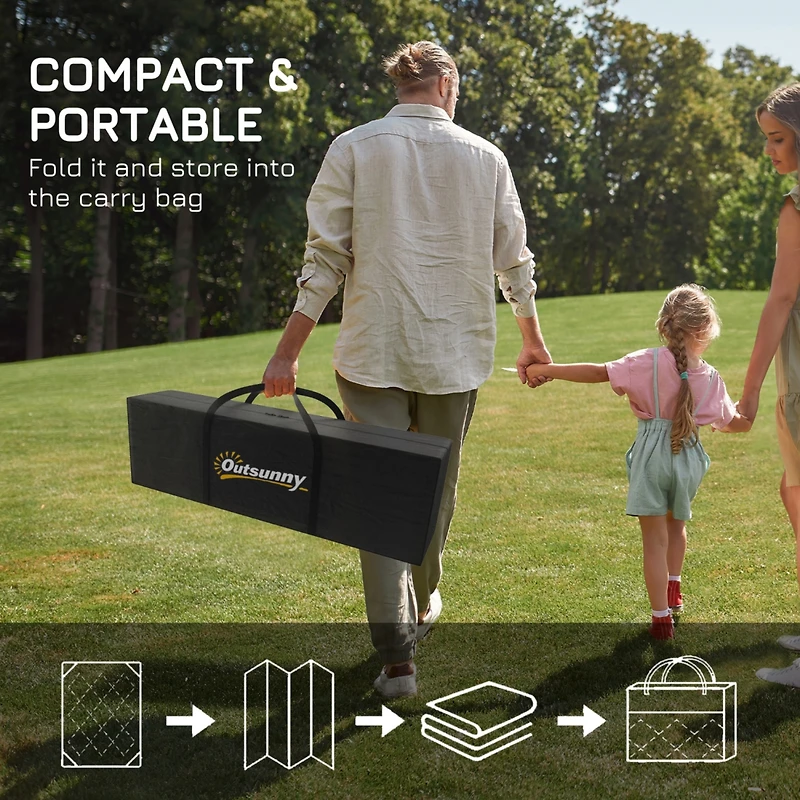 Reversible Outdoor Plastic Rug with Carry Bag