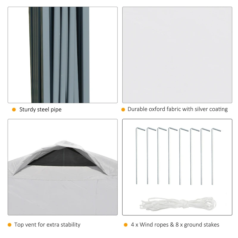 Pop Up Canopy Tent | 10'x10' Instant Sun Shelter with Adjustable Height