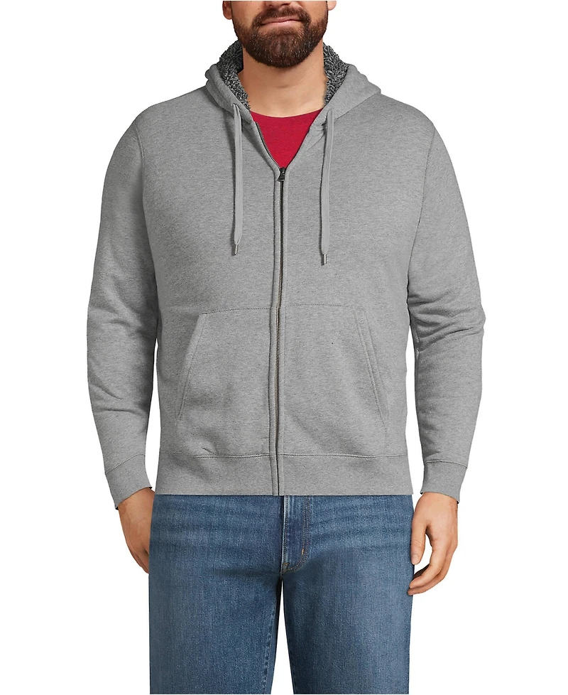 Lands' End Big & Tall Serious Sweats Full Zip High Pile Fleece Hoodie