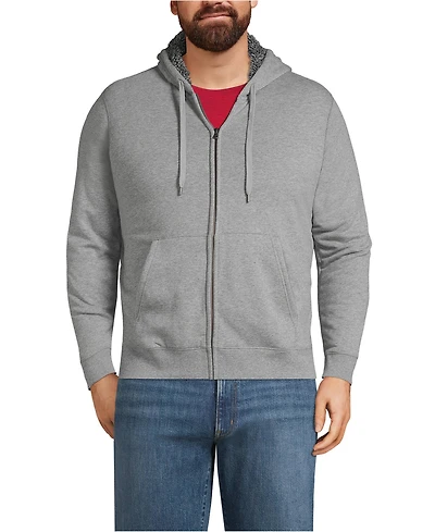 Lands' End Big & Tall Serious Sweats Full Zip High Pile Fleece Hoodie