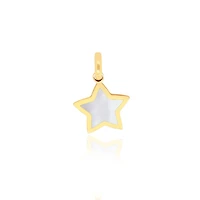The Lovery Mother of Pearl Star Charm 14K Gold millimeters