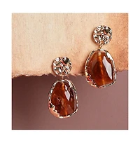 Sohi Women's Dented Drop Earrings