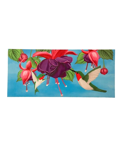 Evergreen Hummingbirds Sassafras Indoor Outdoor Switch Doormat 1'10"x10" Multicolored