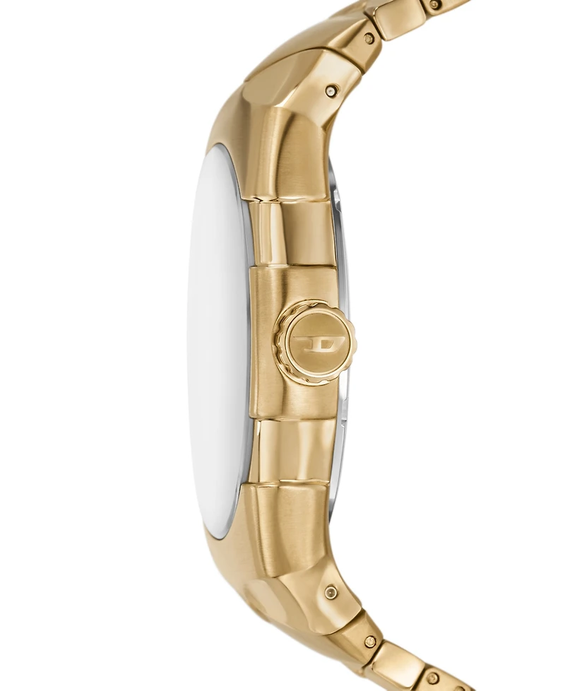 Diesel Men's D-Sruptor Quartz Three-Hand Gold Stainless Steel 42mm