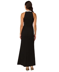 Adrianna Papell Women's Embellished Halter-Neck Gown