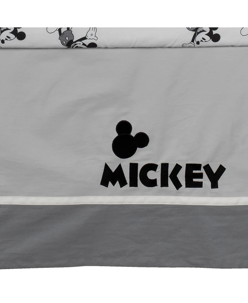 Lambs & Ivy Disney Baby Magical Mickey Mouse 3-Piece Crib Bedding Set - Gray