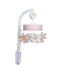 Lambs & Ivy Daisy Dreams Pink/White Musical Baby Crib Mobile Soother Toy