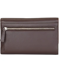 Mancini Women's Sonoma Rfid Secure Quad Fold Wallet