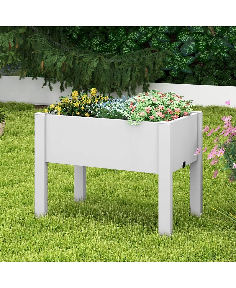 Raised Garden Bed with Water Level Indicator Drainage Hole for Vegetables Outdoor