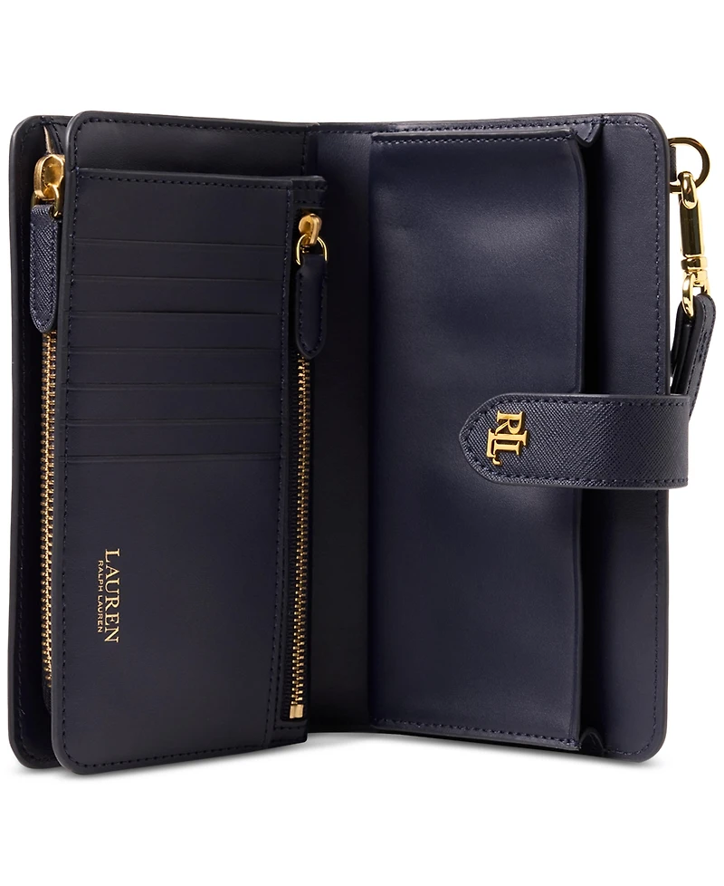 Lauren Ralph Lauren Crosshatch Leather Tech Wristlet