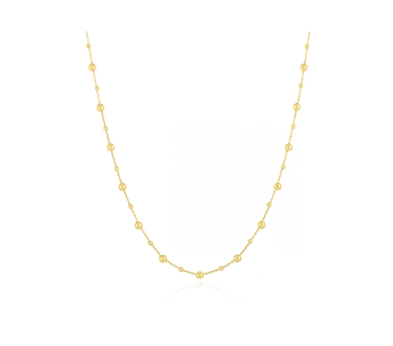 The Lovery Gold Bead Station Chain Necklace