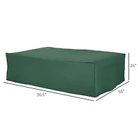 Dark Green Heavy Duty Outdoor Sectional Sofa Cover (97" x 65" x 26")