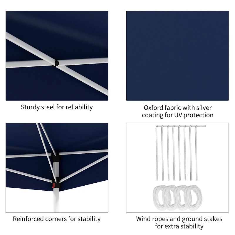 13' Pop-Up Canopy Tent with Carry Bag