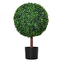 23.5" Artificial Boxwood Ball Topiary