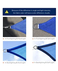 24' x 24' Sun Shade Sail Canopy, Uv Block for Patio Backyard Lawn Garden, Blue