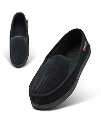 Alpine Swiss Men's Wide Men s Moccasin Slippers Steve | Memory Foam Slip-On House Shoes Cozy Indoor Slipper with Durable Sole