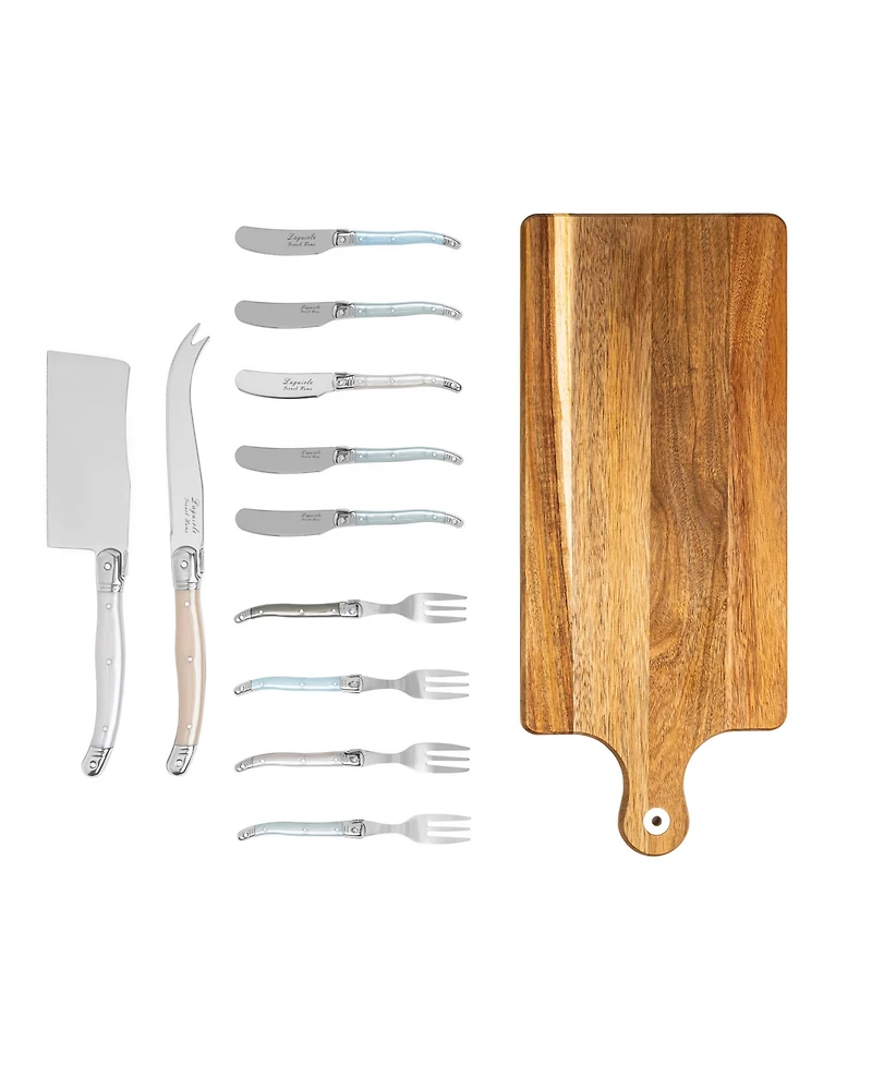 French Home Laguiole 12 Piece Charcuterie Set with Wood Serving Board
