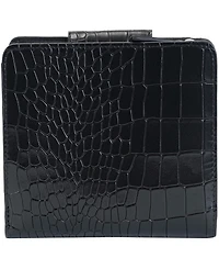 Mancini Women's Croco2 Rfid Secure Clutch Wallet