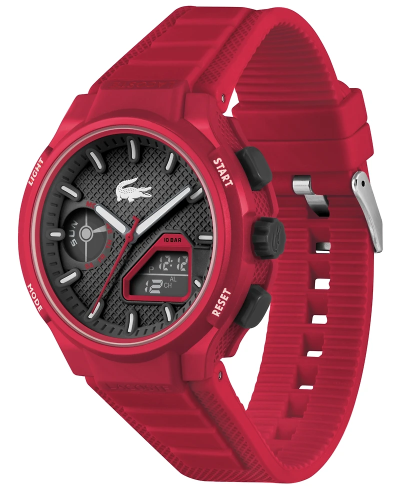 Lacoste Men's LC33 Silicone Strap Watch 45mm
