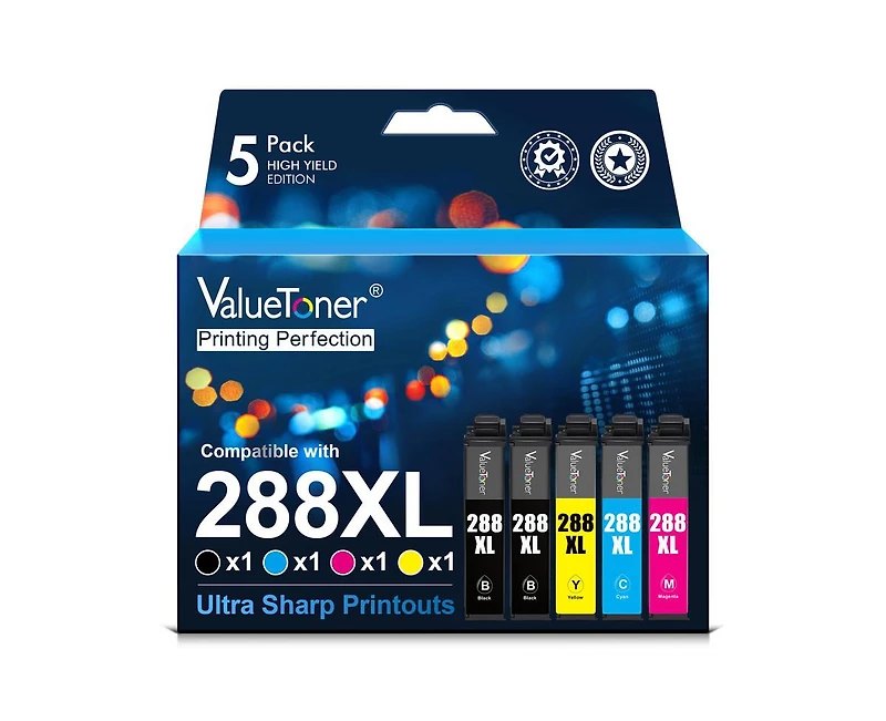 Valuetoner Remanufactured Ink Cartridge Replacement for Epson T288XL 288XL 288 Xl to use with Xp-430 Xp-340 Xp-440 Xp-330 Xp-434 Printer (5 Pack)