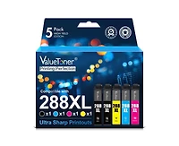 Valuetoner Remanufactured Ink Cartridge Replacement for Epson T288XL 288XL 288 Xl to use with Xp-430 Xp-340 Xp-440 Xp-330 Xp-434 Printer (5 Pack)