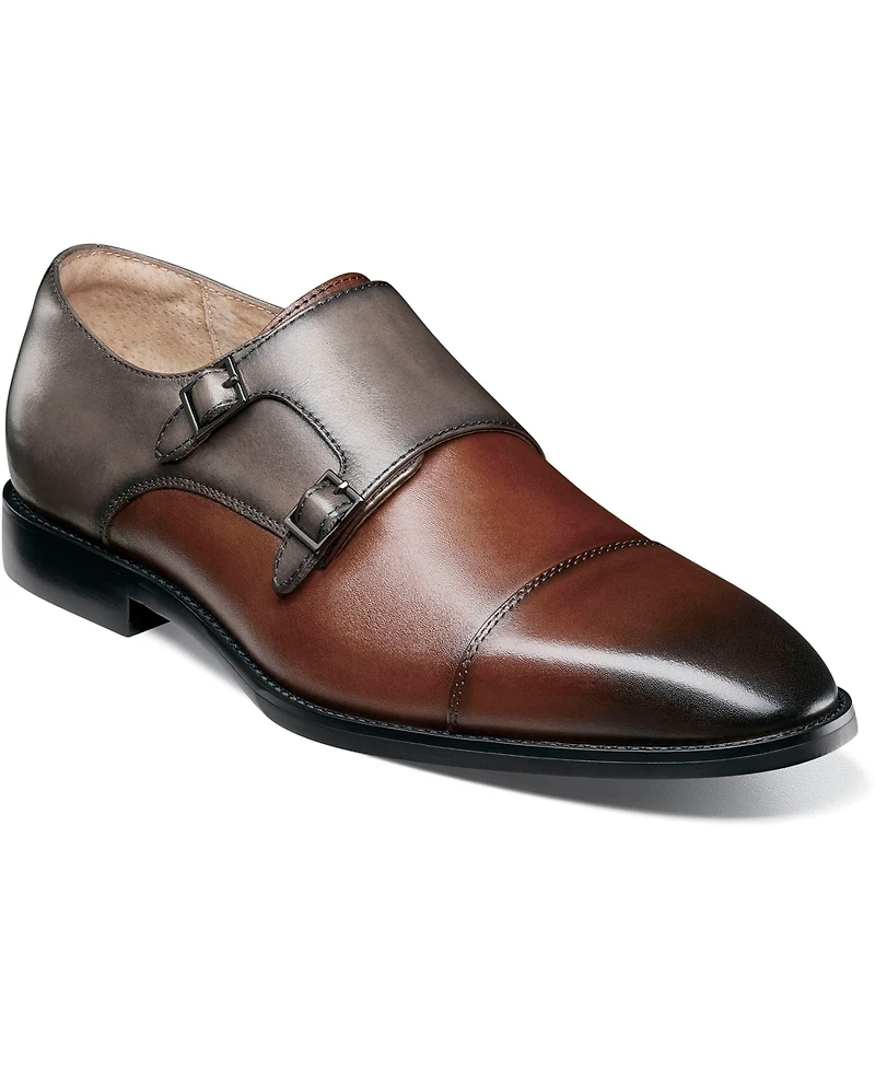 Stacy Adams Men's Raythorne Cap Toe Double Monk Strap Shoes