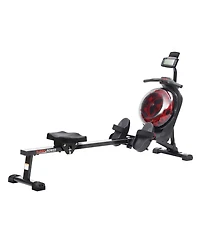 Sunny Health & Fitness Hydro + Dual Resistance Smart Magnetic Water Rowing Machine