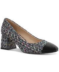 On 34th Tillyy Cap-Toe Block-Heel Pumps, Created for Macy's