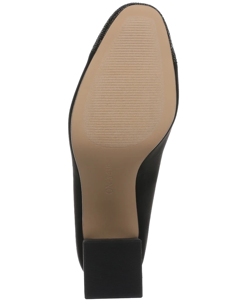 On 34th Tillyy Cap-Toe Block-Heel Pumps, Created for Macy's