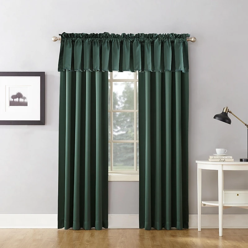 Grant Room Darkening Rod Pocket Curtain Valance