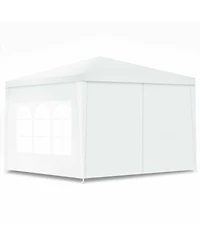 Sugift 10 x 10 Feet Outdoor Side Walls Canopy Tent with 4 Removable Sidewalls