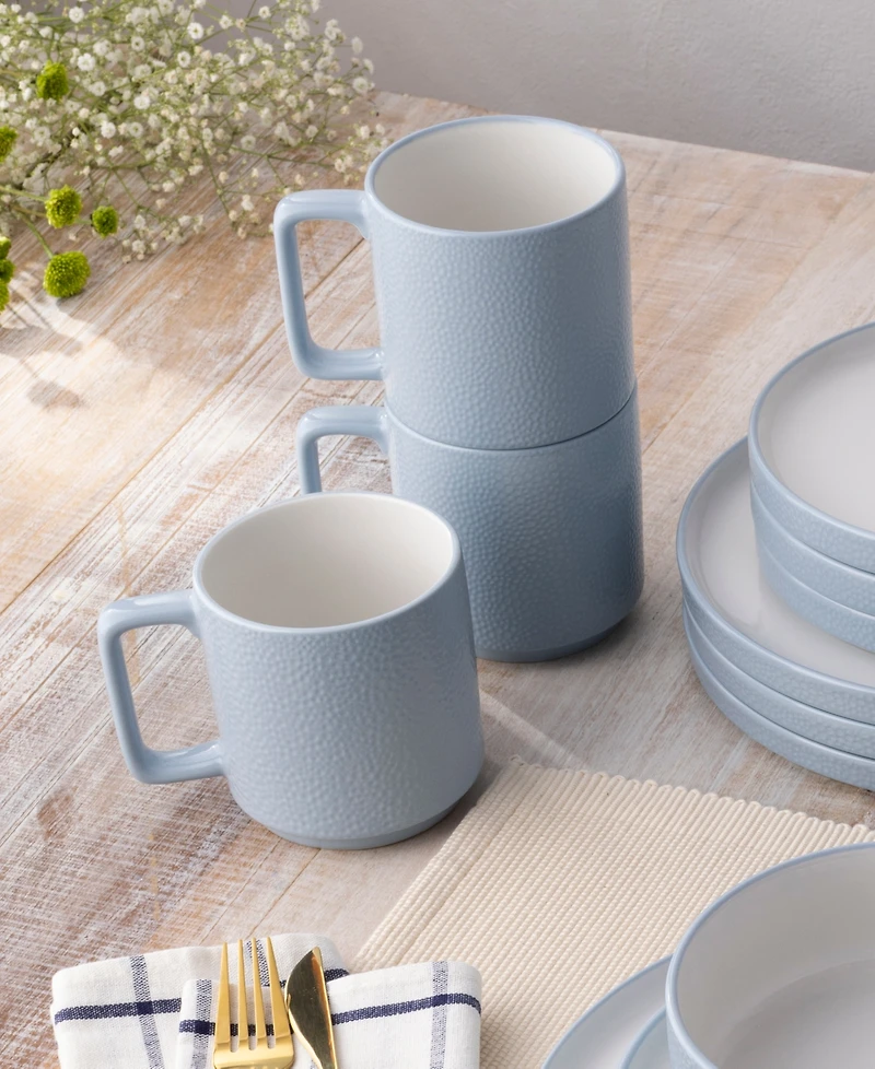 Noritake Colortex Stone Stax Mugs, Set of 4
