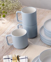 Noritake Colortex Stone Stax Mugs, Set of 4