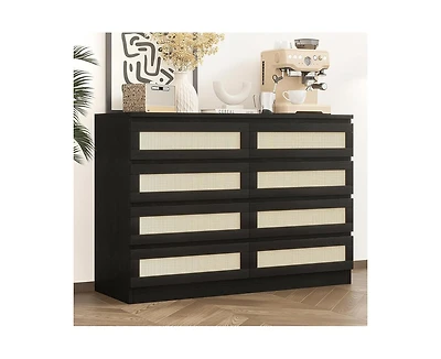 gaomon Dresser for Bedroom with 4 Drawer Dresser, Chest of Drawer with Metal Handle, Sturdy Frame Modern Bedroom Furniture, Wood Dressers with Drawers