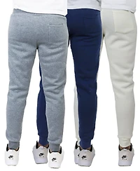 Galaxy By Harvic Men's Pro Star Slim Fit Fleece Lined Jogger Sweatpants, Pack of 3