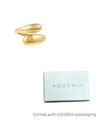 Adornia Gold Tarnish Resistant Overlapping Chunky Bands Ring